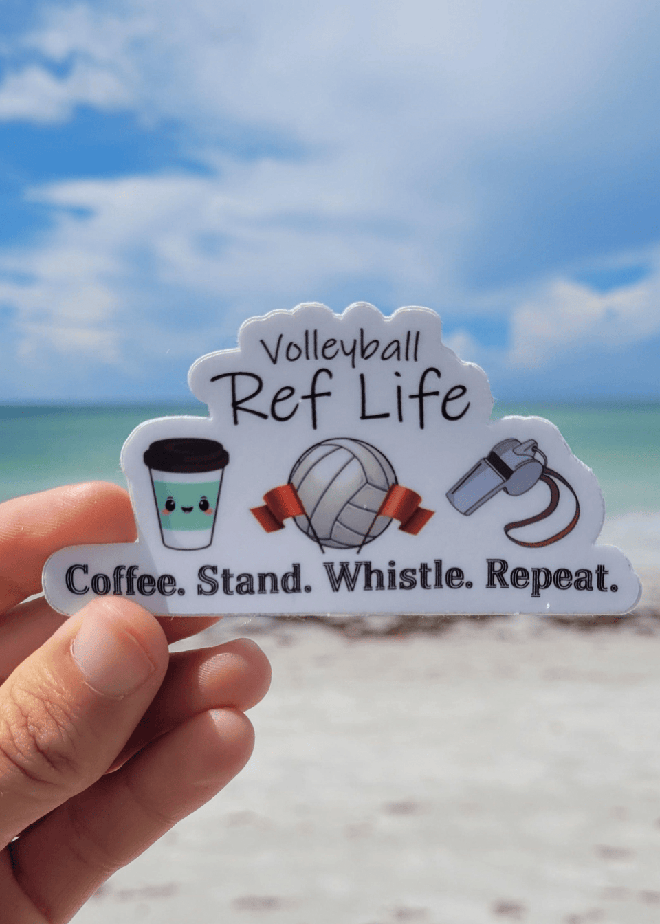 Volleyball Ref Life Sticker